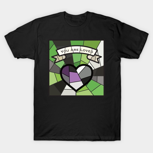 Aro Ace Pride T-Shirt by OctopodArts